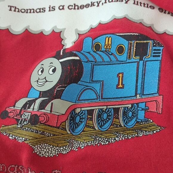 Thomas the Tank Engine vintage kids red sweatshirt‎ & pillowcase lot size 7 - Picture 7 of 10